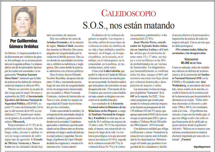 guillegomora's tweet photo. Buen día amigos, comparto reflexión sobre la violencia de género. De enero a septiembre se reportan 711 feminicidios. @SESNSP

México se convirtió en un país de alto riesgo para las mujeres.

Gracias por opinar y RT: https://t.co/FGebWhsD33 https://t.co/UiVZNyQKEQ
