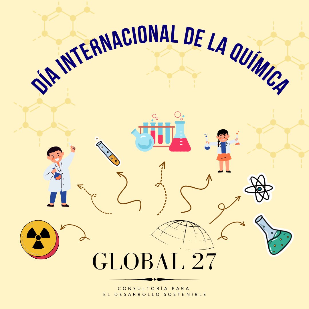 global27mx's tweet photo. Felicidades a todos los profesionales de esta gran ciencia, pues sus conocimientos y aportaciones son fundamentales para estudiar nuestro medio ambiente. #BeGlobal #SomosGlobal #quimica https://t.co/WQoUDyHDqt