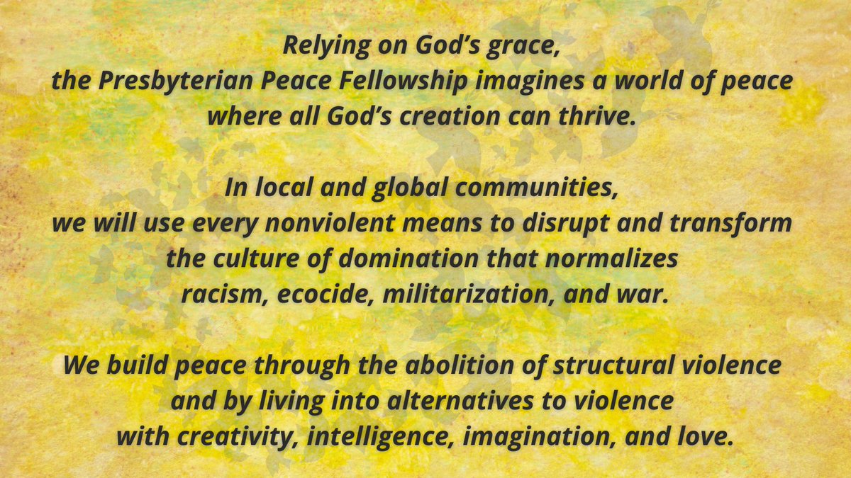 Presbyterian Peace Fellowship tweet media