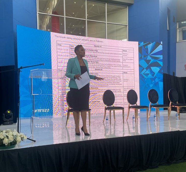 CultivationP's tweet photo. Host Gugu Mfuphi
#womenintech #TTS22 @TelkomZA #GlobalEntreprenuershipWeek @gugumfuphi https://t.co/esPtyVVmEP