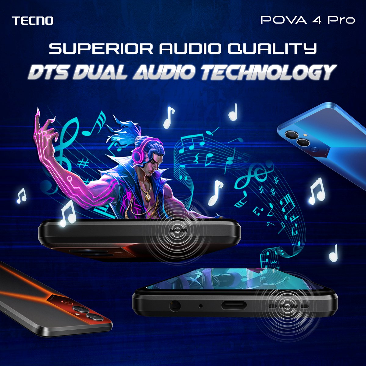 Tecnomobileph's tweet photo. Experience superior audio quality with Pova 4 Pro powered by DTS Dual Audio Technology.
#Pova4BornToAce #Pova4SupremePower #Pova4PerformanceSlayer #StopAtNothing #TECNOMobilePhilippines https://t.co/iWqoeUDtdU