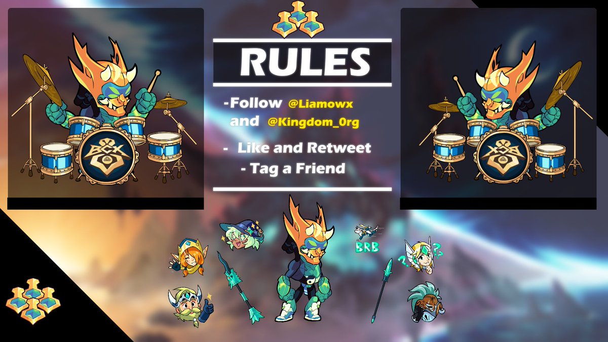 liamowx's tweet image. 🌸 120 ESPORTS V3 COLOR GIVEAWAY (12), 12 BCX DRUM EMOTES (1), 12 ONI ORION BUNDLES (1), 12 METADEV EMOJIS (1) 🌸
✍️To participate:
🥇 Follow me @liamowx & @Kingdom_0rg
🥈 Like and Retweet
🥉 Tag a friend
12 WINNERS WILL BE DRAWN IN 5 DAYS GL ALL