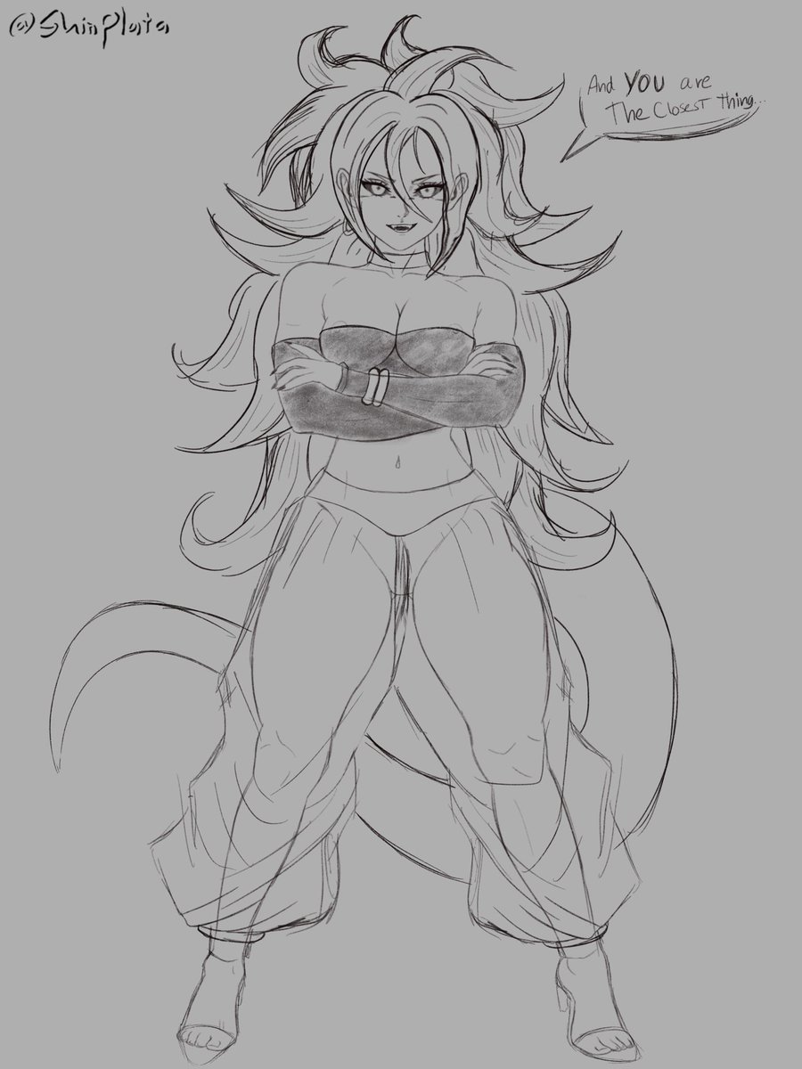 shinplata's tweet photo. Android 21 is hungry — WIP —

#android21 #sketch #WIP #DragonBallSuper #DragonBall #DragonBallZ #artistsontwitter #fanart https://t.co/E8YpQ8NxXe