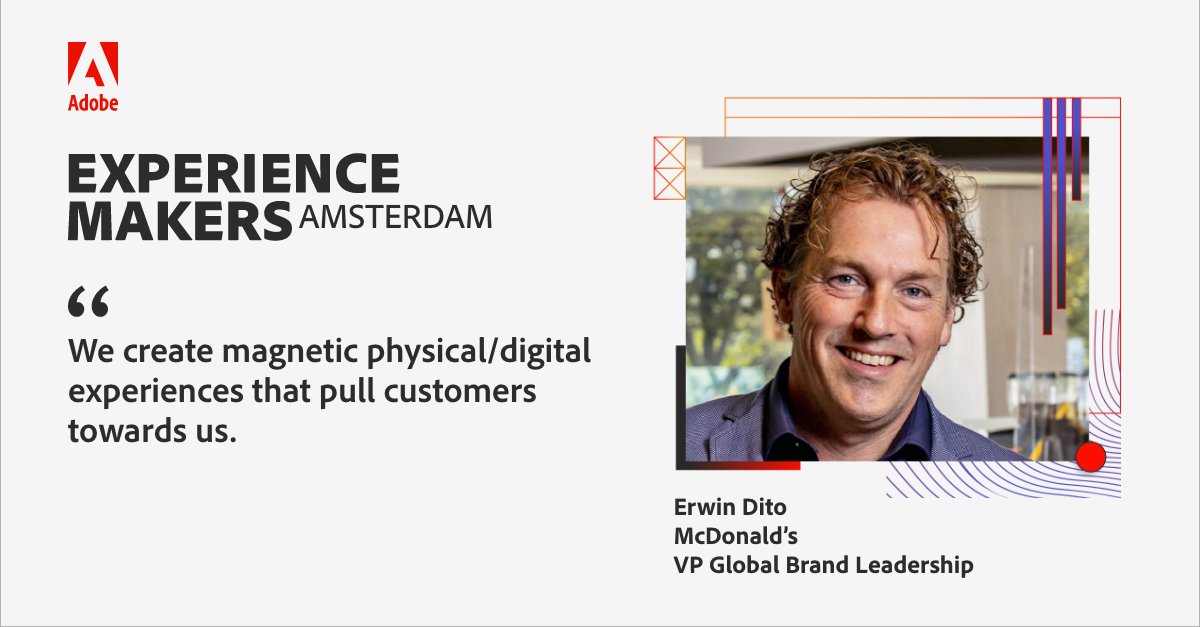 AdobeNederland's tweet image. We create greater relevance at scale. Harnessing the power of our brand to create more meaningful connections between McDonald&apos;s and the people. #AdobeExperienceMakers2022