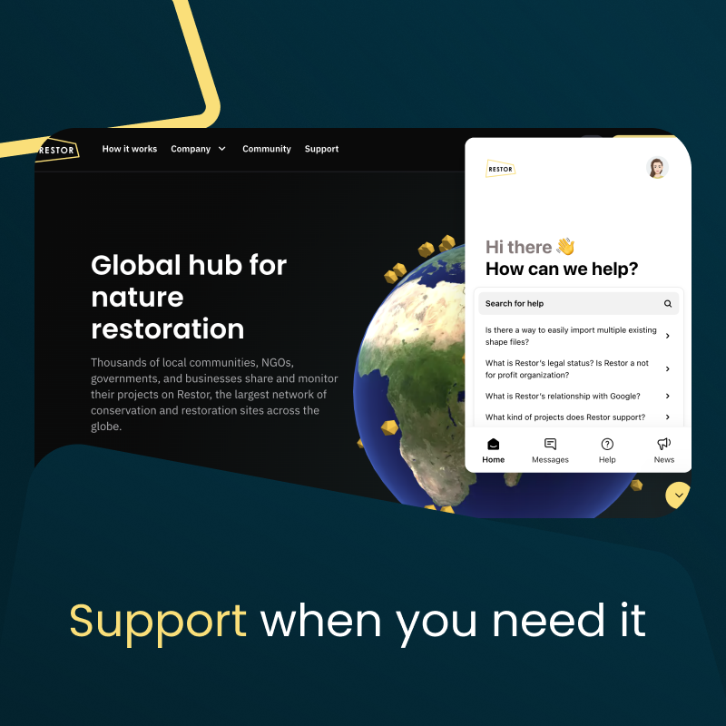 Restor_eco's tweet photo. Feedback is a gift. And we've used yours to improve the Restor platform!

Return to Restor today to find new features that support #transparency and #collaboration for #nature restoration! 

Come take a look at https://t.co/RNd2QpKhmY https://t.co/PhpD6t8JT8