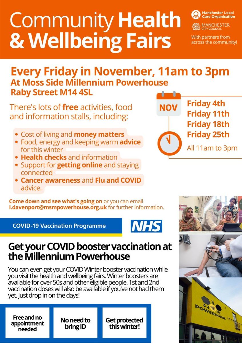 MCC Hulme (@mcchulme) on Twitter photo pop by the Powerhouse this Friday. Over 50 grab your jab and grub. <a href="/MCCHulme/">MCC Hulme</a> <a href="/MCCMossSide/">MCC Moss Side</a> <a href="/MCCRusholme/">MCC Rusholme</a> pop by the Powerhouse this Friday. Over 50 grab your jab and grub. <a href="/MCCHulme/">MCC Hulme</a> <a href="/MCCMossSide/">MCC Moss Side</a> <a href="/MCCRusholme/">MCC Rusholme</a>