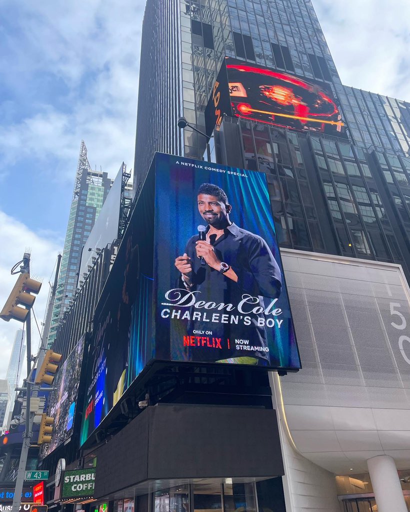 deoncole's tweet photo. LOOK MOMMY YOU UP IN TIME SQUARE!!! “CHARLEEN’S BOY” NOW STREAMING ON NETFLIX https://t.co/ePfI1OBzoX