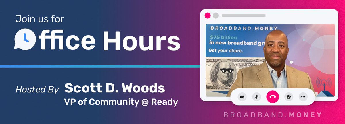 Join Scott D. Woods as he unveils the community's newest tools to ensure its members get the broadband they need: the Community Broadband Toolkit and the Broadband Audit.

discuss.broadband.money/c/broadband-gr…