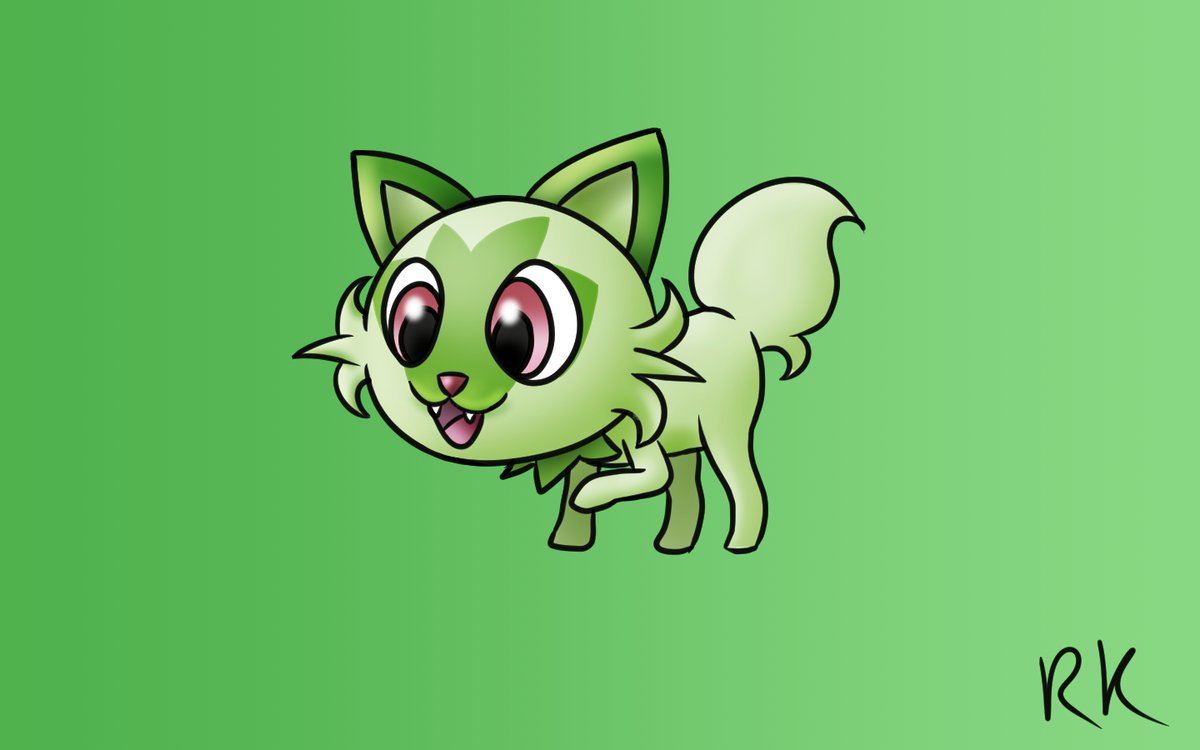 #906 Sprigatito #Pokemon #PokemonScarletViolet #pokemondrawings #pokemonart #Sprigatito