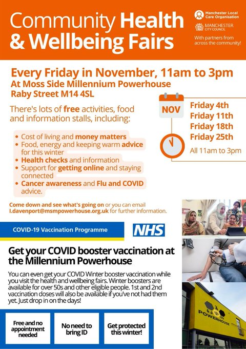 MCC Hulme (@mcchulme) on Twitter photo This is the last week to grab your jab and free lunch - plus lots of information around COL, health etc.
<a href="/MCCHulme/">MCC Hulme</a> <a href="/MCCMossSide/">MCC Moss Side</a> <a href="/MCCRusholme/">MCC Rusholme</a> This is the last week to grab your jab and free lunch - plus lots of information around COL, health etc.
<a href="/MCCHulme/">MCC Hulme</a> <a href="/MCCMossSide/">MCC Moss Side</a> <a href="/MCCRusholme/">MCC Rusholme</a>