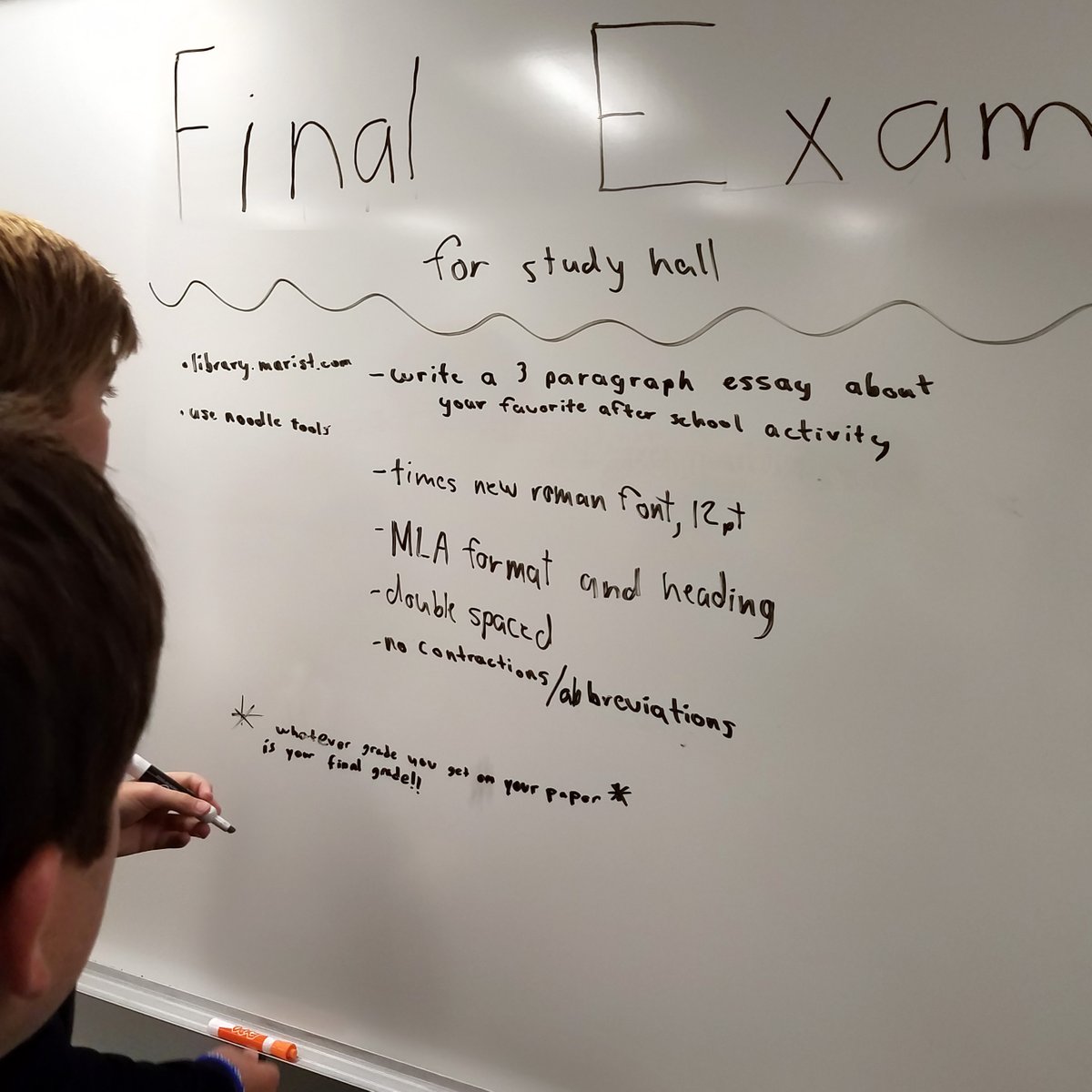 There are strict requirements for the Study Hall final exam <a href="/maristschool/">Marist School</a> - Remember to use NoodleTools <a href="/maristfam/">Marist Fam</a>