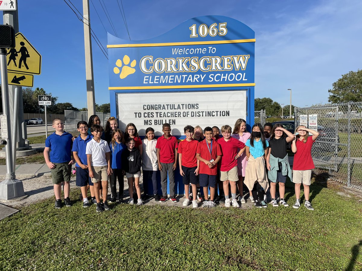 Congratulations to our teacher of distinction Mrs. Bullen! We are so excited to have you represent CES! <a href="/collierschools/">Collier County Public Schools</a> <a href="/Champs4Learning/">ChampionsForLearning</a>