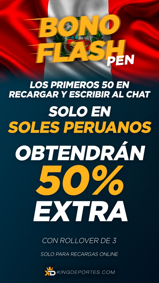 kingdeportes_ve's tweet photo. Para todos nuestros Amigos de #Peru 🇵🇪

Solo por hoy traemos un #BonoFlash del 5⃣0⃣% en la recarga del día.

¿Qué esperas? #Apuesta y #Gana con KingDeportes 👑

#parley #parlay #Apuestas #apuestasdeportivas #Deportes #FIFAWorldCup #MundialQatar #Qatar2022 #Portugal #lionelMessi https://t.co/lDmdZAXdh6