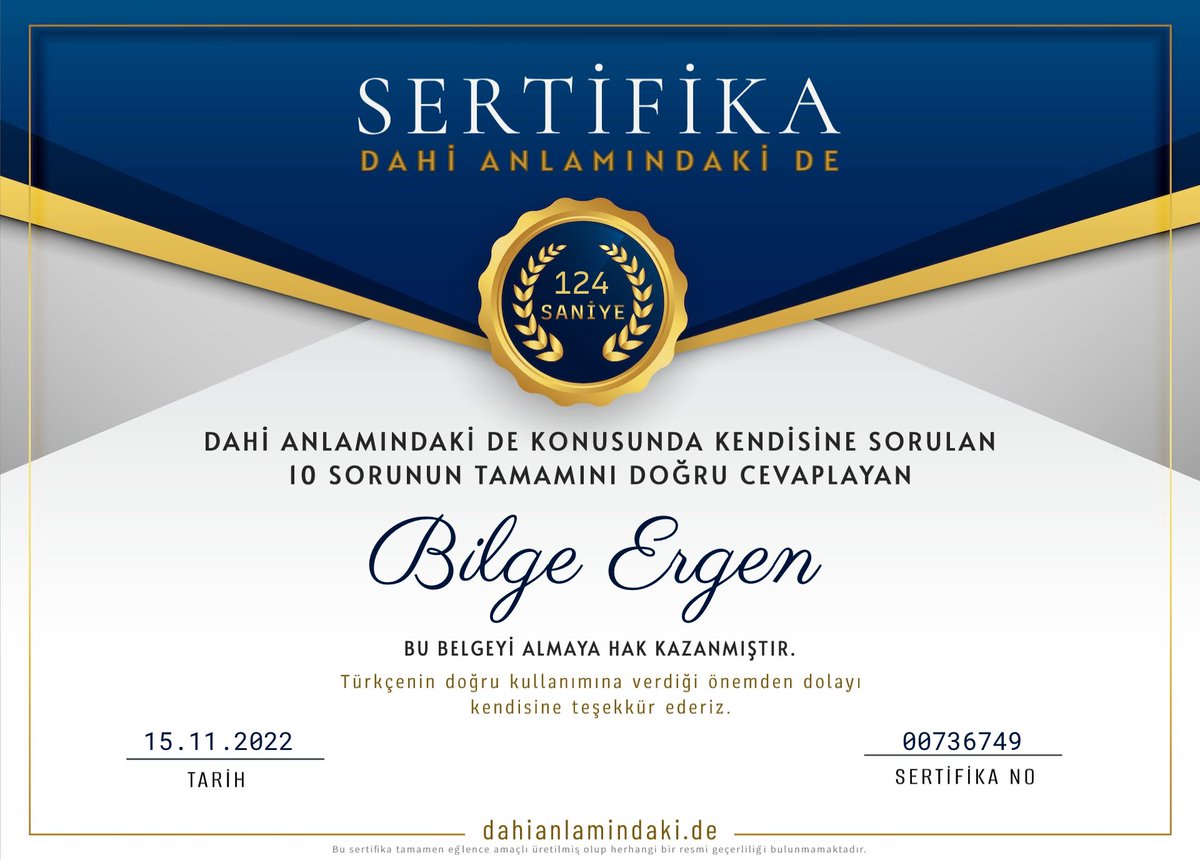 Aslında sorular kolay, ‘ki’ ile ilgili de iddialıyım, ilkokul öğretmenim Hikmet Esen sayesinde…