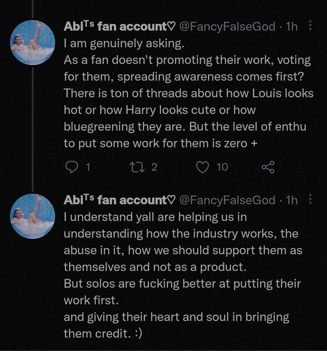 homeawaylara's tweet photo. you speak of the solos as if every fucking solo out there is an epitome of a "fan" and is financially contributing towards their fav.

you "credit" toxic solos &amp; UAs when they're notoriously known for sexualizing H on main

I'll tell you what larries did that a solo could NEVER⬇️ https://t.co/cLCrmYFl44