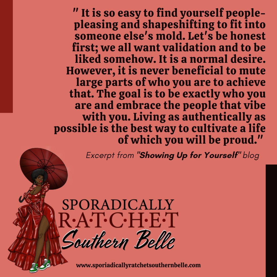 Read more at sporadicallyratchetsouthernbelle.com 💫 

#blogpost #blogexcerpt #beauthenticallyyou #showupforyourself #makeyourselfapriority #loveyou #authenticity #beauthentic #bereal #youareenough #bornworthy #WritingCommunity