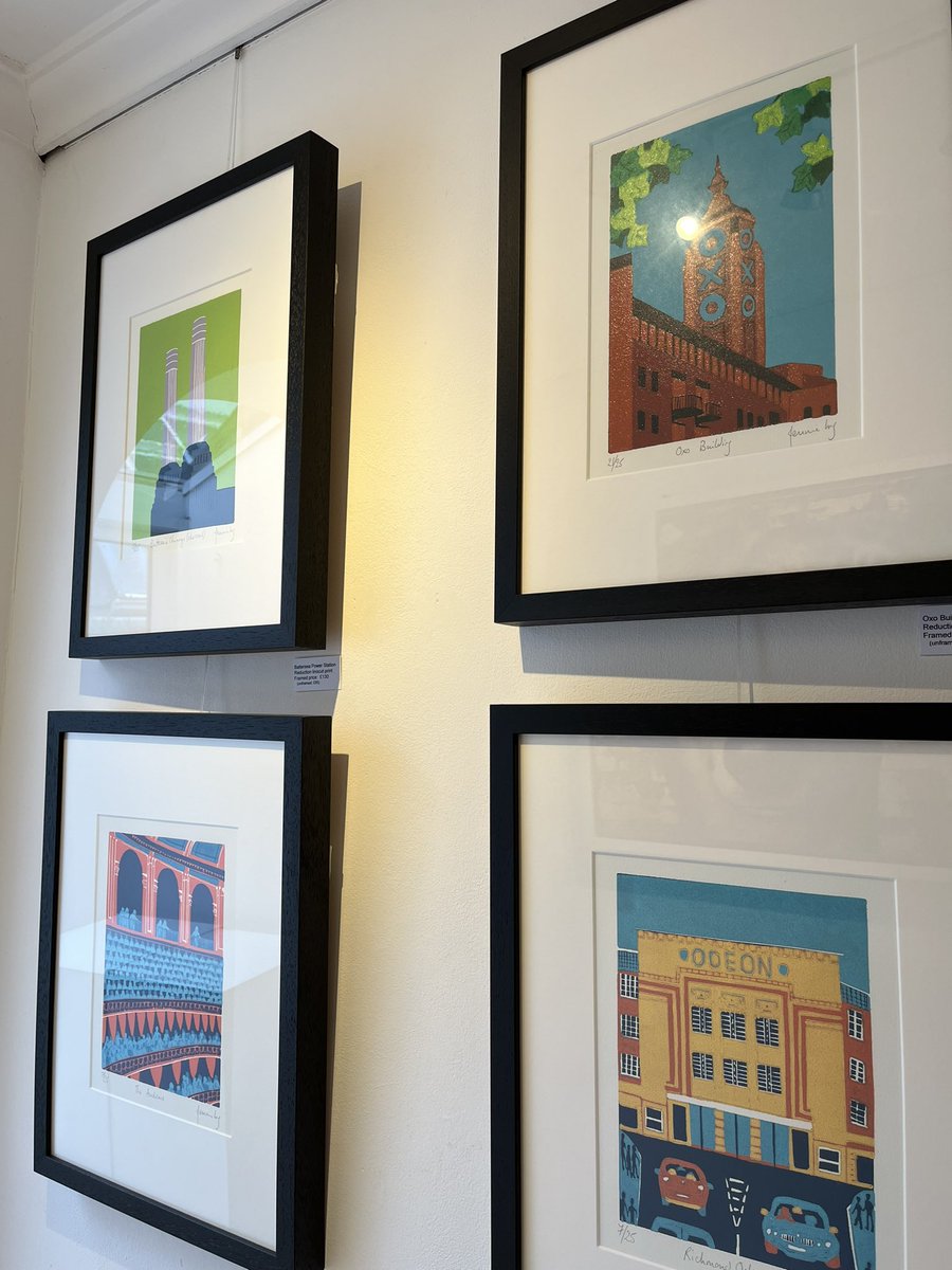 FountainBonanza's tweet photo. Be sure to check out all corners in our show with linocut views by @jennie_ing and portraits by @timothysuttonuk now in 2nd week. Don’t miss us. 
#portraits #painter #linocut #printmaking #eastmolesey #bridgeroad #gallery https://t.co/GxUxMACcz0