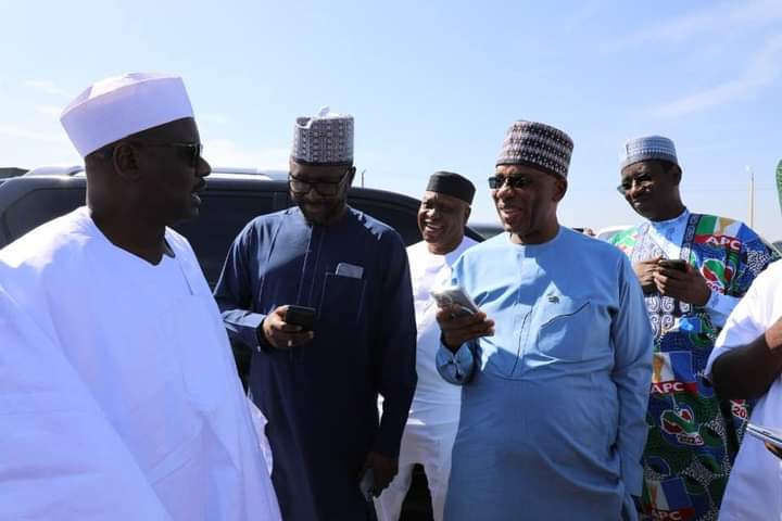 AlexOAlex11's tweet photo. Picture speak as Former Minister of Transportation, Rt Hon. @ChibuikeAmaechi ,@TonyeCole1 attend the official flag of of All Progressive Congress APC Presidential campaign at Jos, plateau State. https://t.co/H1PXMGJ37k