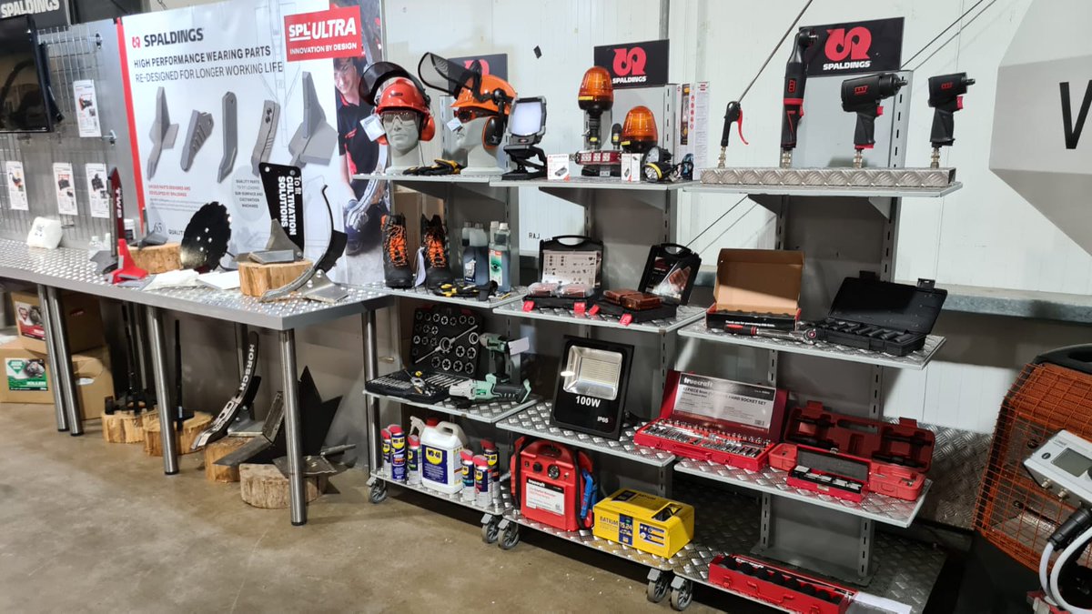 Spaldings's tweet photo. We're ready to go for @MidsMachinery tomorrow. Stop by Stand 7 in the GSEH building to see our impressive Padagas sweepers, TMC Cancela mulchers, our high-performance SPL Ultra wearing parts, and much more!
#MMS22 #MidlandsMachinery #MidlandsMachineryShow #TMCCancela #Padagas https://t.co/GuslbcLhgW