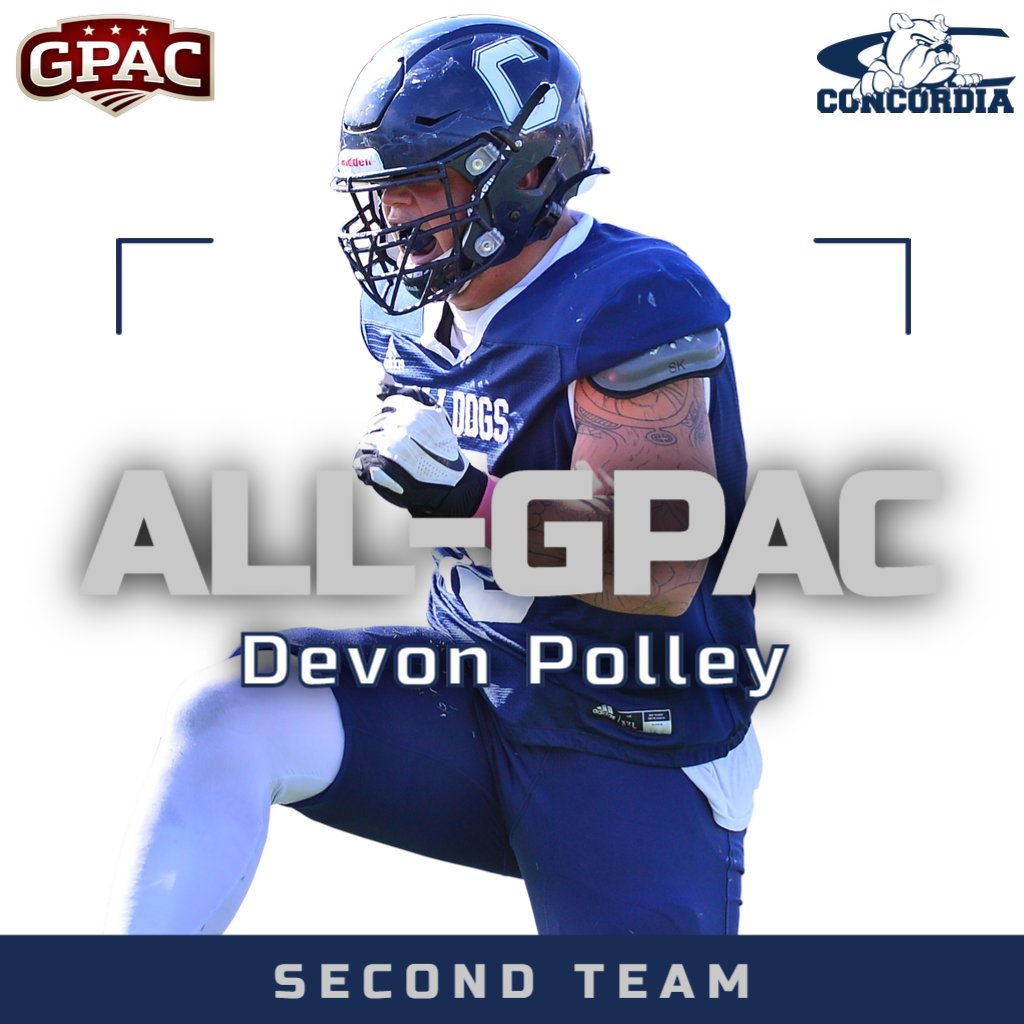 Concordia Bulldogs (@cunebulldogs) on Twitter photo π
GPAC All-Conference: Second Team π
π <a href="/AnthonyDPolley/">Anthony Devon Polley Jr</a> | Edmond, OK
π Led <a href="/CUNEFootball/">CUNE Football</a> in '22 in tackles for loss (15) and sacks (6) at nose guard; added 43 tackles, a forced fumble and interception; named GPAC Defensive POW on Oct. 10. π
GPAC All-Conference: Second Team π
π <a href="/AnthonyDPolley/">Anthony Devon Polley Jr</a> | Edmond, OK
π Led <a href="/CUNEFootball/">CUNE Football</a> in '22 in tackles for loss (15) and sacks (6) at nose guard; added 43 tackles, a forced fumble and interception; named GPAC Defensive POW on Oct. 10.