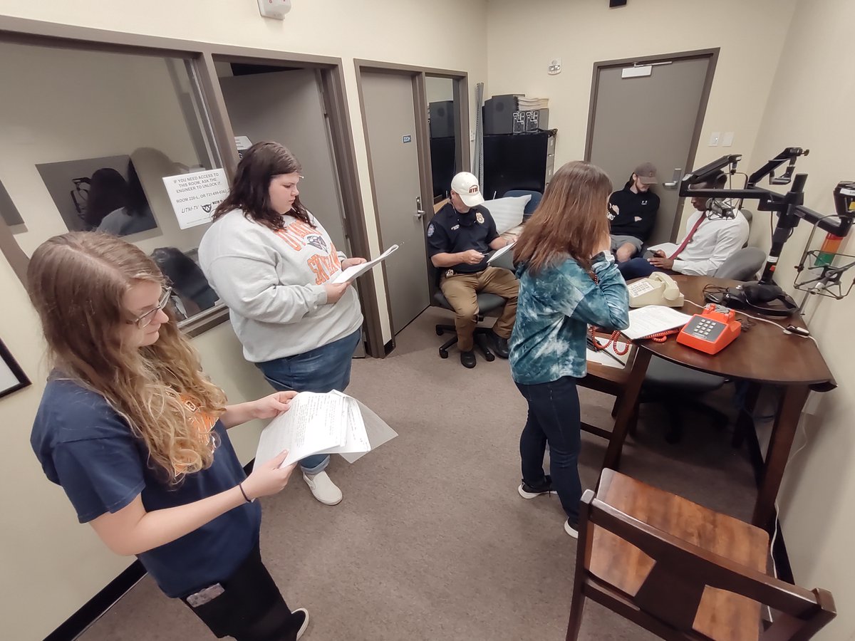 Tune in to <a href="/wutmradio/">WUTM-FM 90.3</a> today at 3 p.m. for a live performance of CBS Radio's drama "Suspense"--Sorry, Wrong Number. Mass Media and Strategic Communication students in the radio/audio production class will be delivering this special performance. #beUTMproud