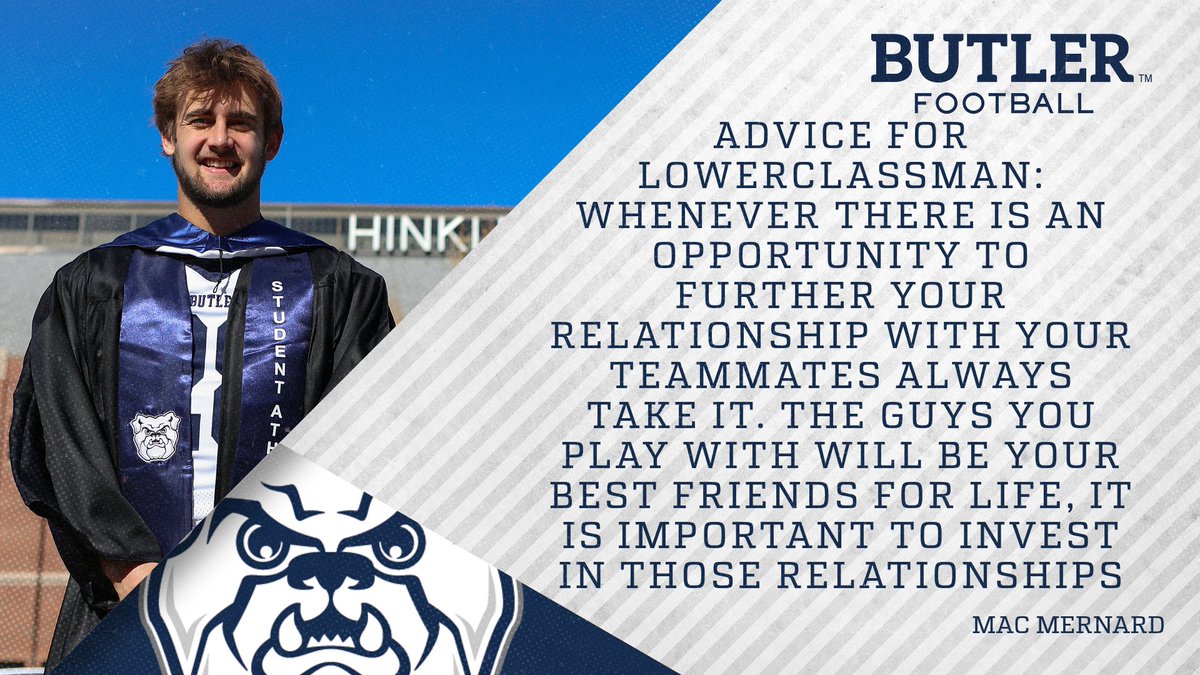 ButlerUFootball's tweet photo. Senior @macmenard32 shares some insight

#ButlerWay https://t.co/3bv8r5s5Gz