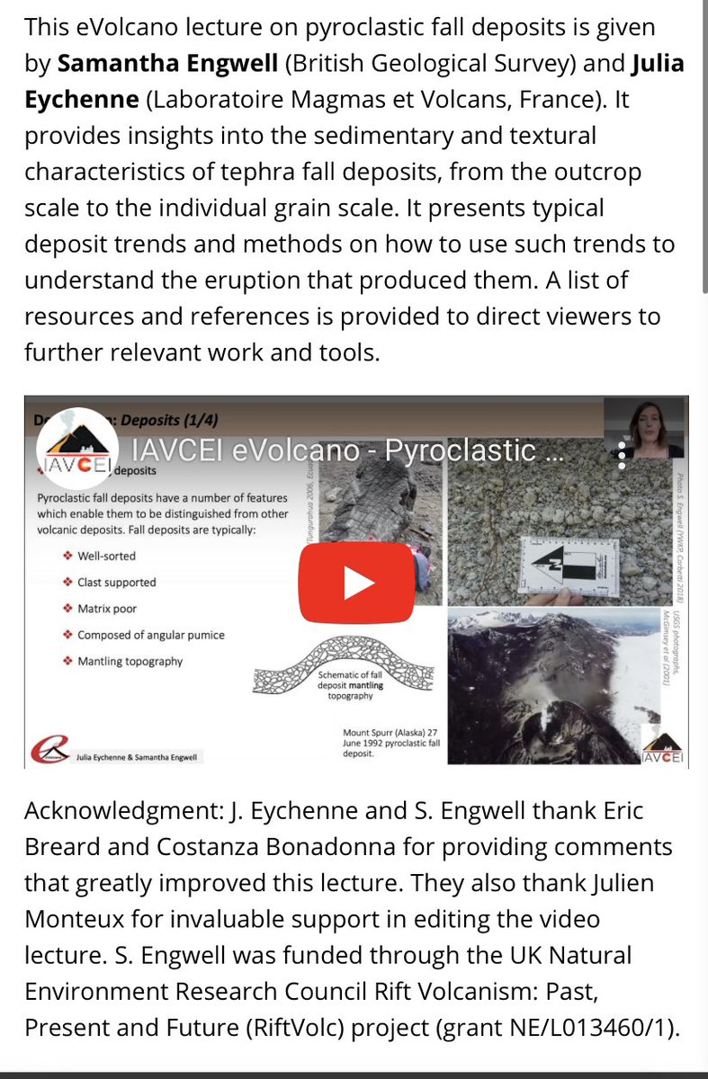First video on Pyroclastic Fall deposits online! Bravo @EvolcanoP and @samengwell: evolcano.iavceivolcano.org/pyroclastic-fa… a bit biased…but I love this initiative of @IAVCEI_official. @VIPSCommission @IAVCEI_ECRNet