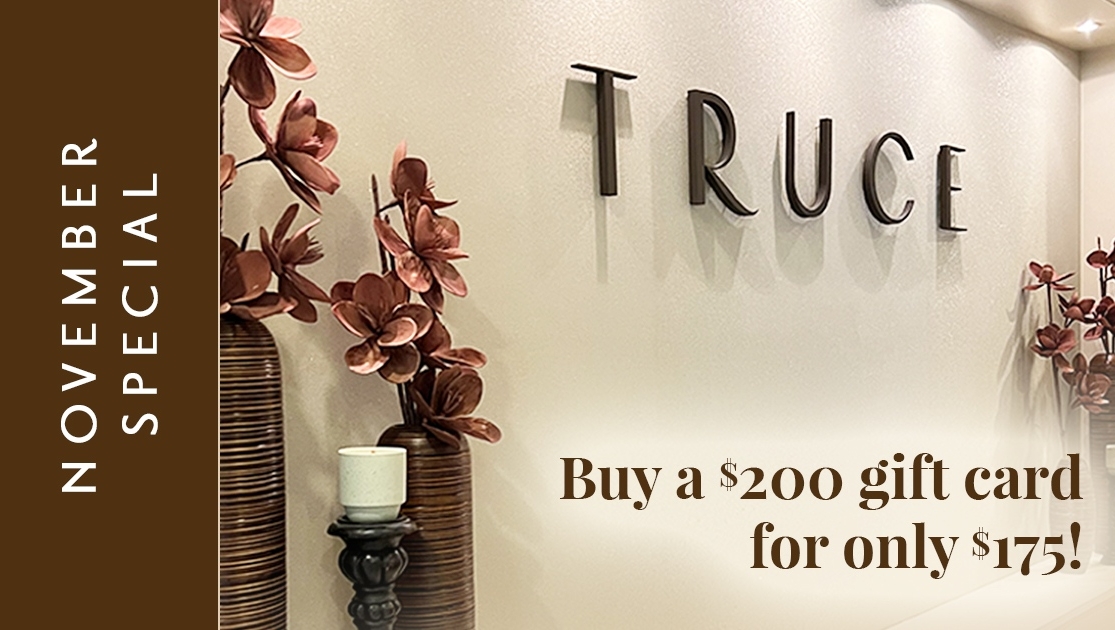 TruceSpa's tweet photo. From 11/15-11/30 buy a $200 gift card for only $175! Ordering online is SUPER SIMPLE, so give the gift of relaxation, and don't miss this amazing offer! 👉️ https://t.co/J1UNSmKdMX
#trucespaspecials #bestgiftever #giftcard #spa #spaday #relax #selfcare #wellness https://t.co/aZ11DALzSW