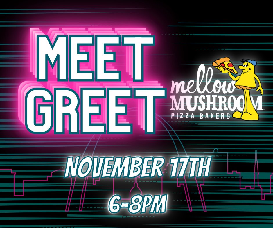 stlouisambush's tweet image. Meet and Greet!!

📍 Mellow Mushroom
📅 Thursday, November 17th
⏳️ 6-8pm

Come hangout with PLAYERS - STAFF - COACHES and FANS!!

#RiseAsOne #MASL #2223Season #LetsGooooo #AmbushFamily #AmbushNation