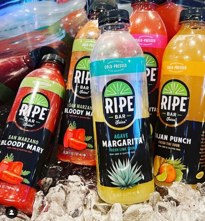 We have some juicy news for you! Ripe Bar Juice makes cold-pressed juice mixers with no preservatives! Add your spirit of choice for the perfect cocktail, stir, and enjoy. Connect with us to place an order today!