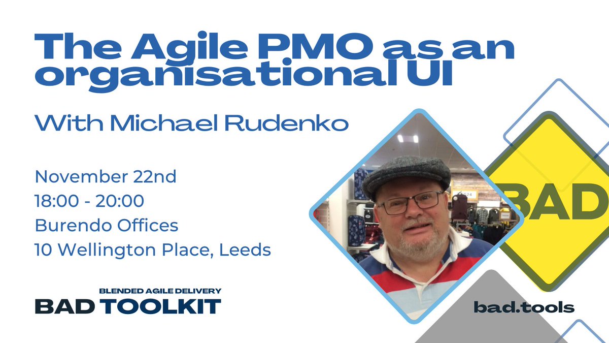Next Tuesday! 🚨

Michael Rudenko joins us to discuss how a Servant Leader Agile PMO can provide real benefits, add the value wanted by both Product and Programme Managers, and be the glue whilst working as One Team with stakeholders.
 
More info ➡️ ow.ly/N1ZG50Lj1qL