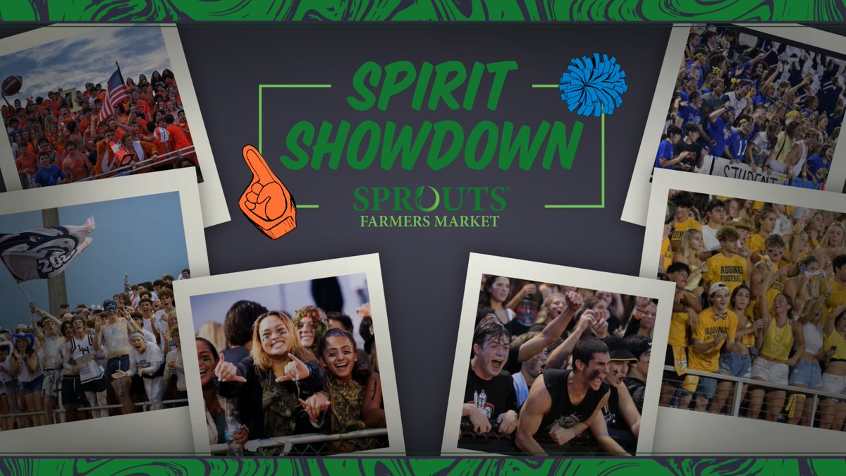 FHSAA's tweet photo. Does your school have the best student section in the state?? 🎉PROVE IT!! Submissions for the @sproutsfm Spirit Showdown are now being accepted‼️ Check link 👇 for more info #flsquad #showyourspirit #fhsaa #sproutsfarmersmarket https://t.co/dQORKg99nX https://t.co/fwZhSURSXl