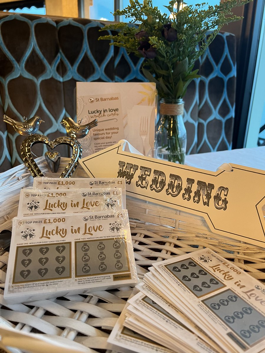 At Harbour Lights Wedding Fair showcasing <a href="/StBarnabasLinc/">St Barnabas Hospice</a> wedding scratch cards, an alternative wedding favour for your guests #scratch #play #win