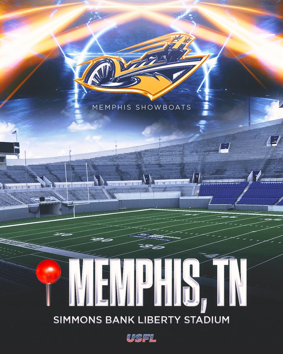 UFLonFOX's tweet image. Introducing: The Memphis Showboats 🙌🚤

The 2023 USFL season will have another location for games: 📍 Memphis, Tennessee
