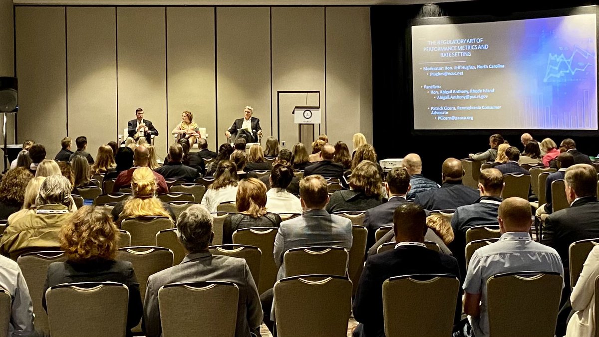 Pennsylvania consumer advocate <a href="/pa_oca/">Pennsylvania Office of Consumer Advocate</a> Patrick Cicero at a full-house room for #NARUCAnnual22 on #utility interactions with consumers:
✅ Answer the phone.
✅ Address consumers’ questions.
✅ Be responsive.
Consumer satisfaction springs from basic human engagements.