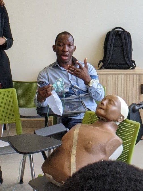RISEJhpiego's tweet photo. Great teaching and learning happening today at #AfCEM Acute Hypoxia workshop. Critical care fellows teaching front-line providers more options for treating respiratory distress. https://t.co/kTKKk2oTqL