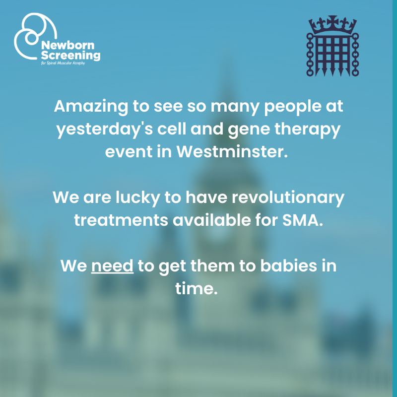 SMA_NBSalliance's tweet photo. We hope all the influential people who heard our key messages yesterday can help to speed up the decision for New Born Screening for SMA in the UK.
#ScreenTodayForSMA #DontDelayForSMA #rarediseases #SMA #newbornscreening https://t.co/t9S2gSqBDT