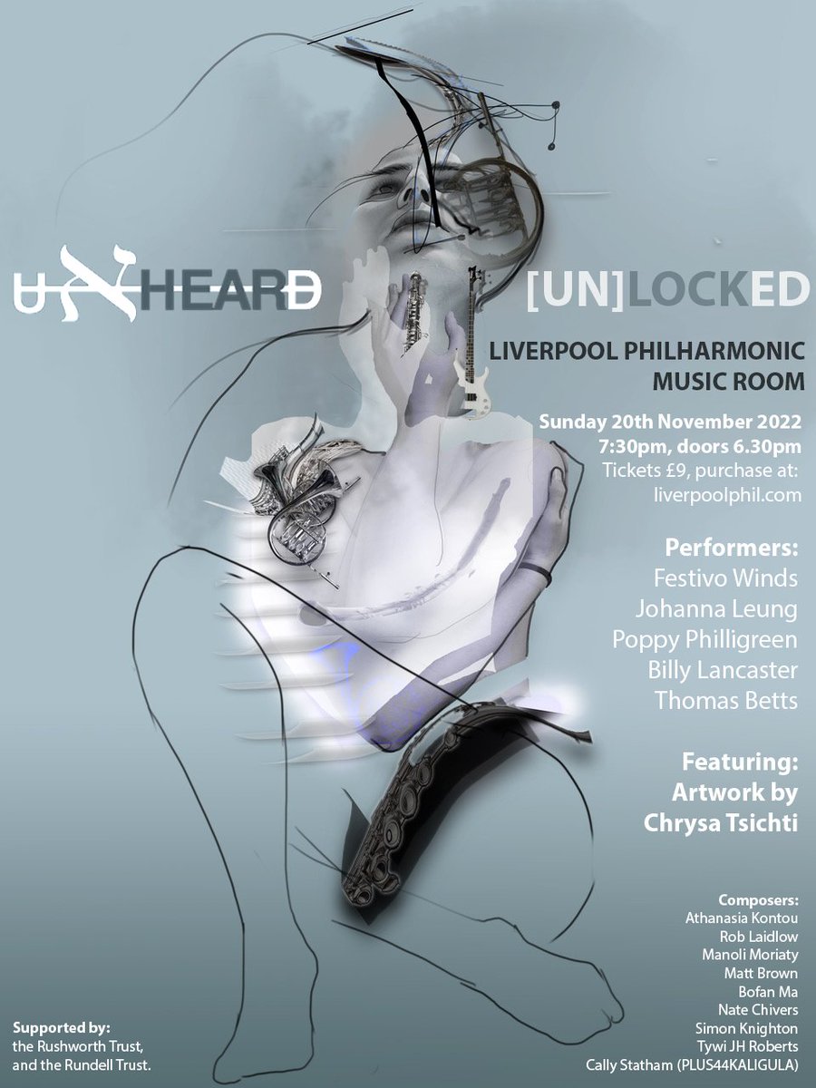 UNHEARD - Manchester's new collective of composers, conductors and instrumentalists - would love to invite you to its most ambitious event so far at Liverpool this Sunday. This group features many current or recent PhD composers from <a href="/RNCMLive/">Royal Northern College of Music</a>.