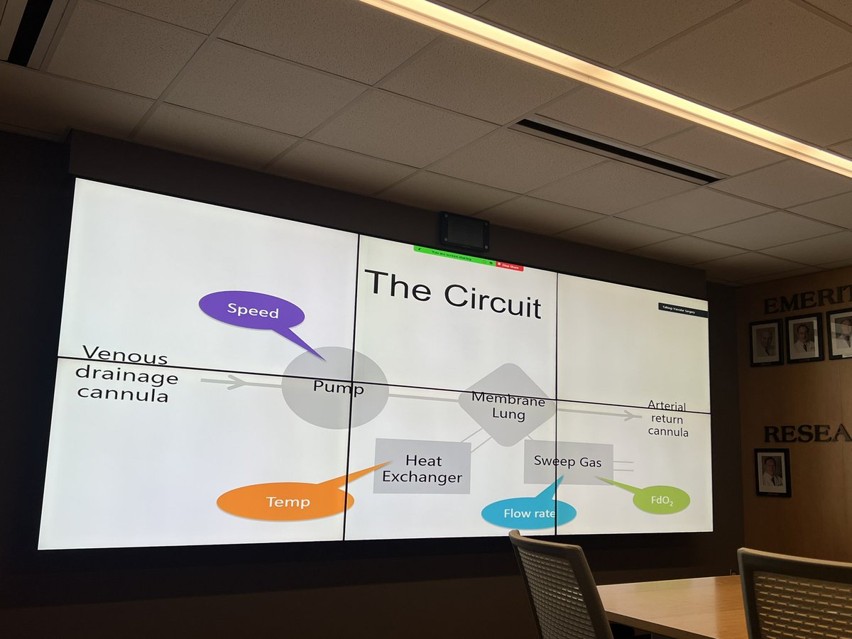 Learning all about ECMO for the vascular surgeon with @JenelleBadulak at our Tuesday Division Conference! @UWashEM