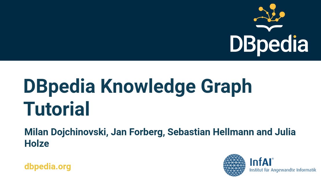What is #DBpedia? Learn more about us in the #DBpediaTutorial at the winter school. Join now! In the upcoming 20 minutes @m1ci will give us a brief update. #LinkedData #SemanticWeb #GlobalAndUnifiedAcess #datamatters #KGSWC2022