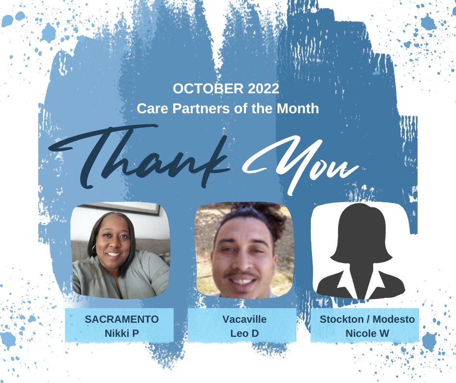 ApexCareCA's tweet photo. As the holiday season approaches, we wanted to recognize our October 2022 Care Partners of the month that we are so grateful to have.  You have the gratitude of everyone at ApexCare!!! https://t.co/c0bKrsIfa9