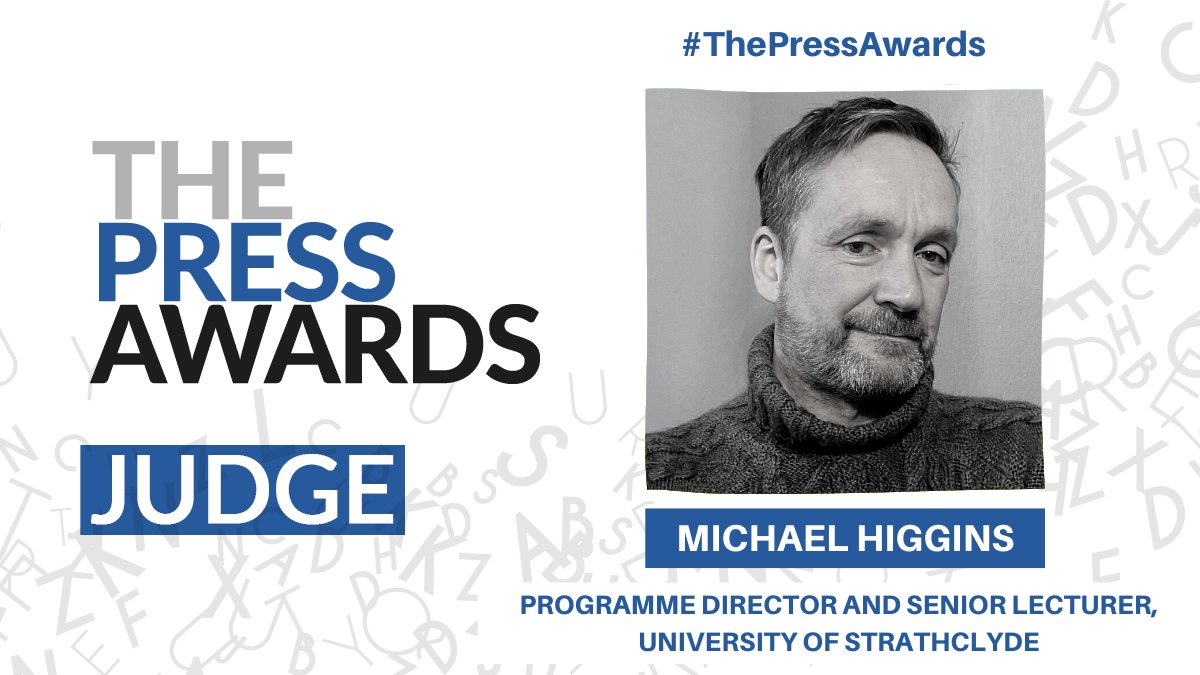 StrathJMC (@strathjmc) on Twitter photo Great news! Dr. Michael Higgins, Director of the MLitt in Media and Communication at Strathclyde will join the Press Awards panel of judges. This prestigious award recognises excellence in journalism in the UK across 26 categories. <a href="/MichaelTHiggins/">Michael Higgins</a> <a href="/StrathHum/">Department of Humanities, Uni Strathclyde</a> #ThePressAwards Great news! Dr. Michael Higgins, Director of the MLitt in Media and Communication at Strathclyde will join the Press Awards panel of judges. This prestigious award recognises excellence in journalism in the UK across 26 categories. <a href="/MichaelTHiggins/">Michael Higgins</a> <a href="/StrathHum/">Department of Humanities, Uni Strathclyde</a> #ThePressAwards