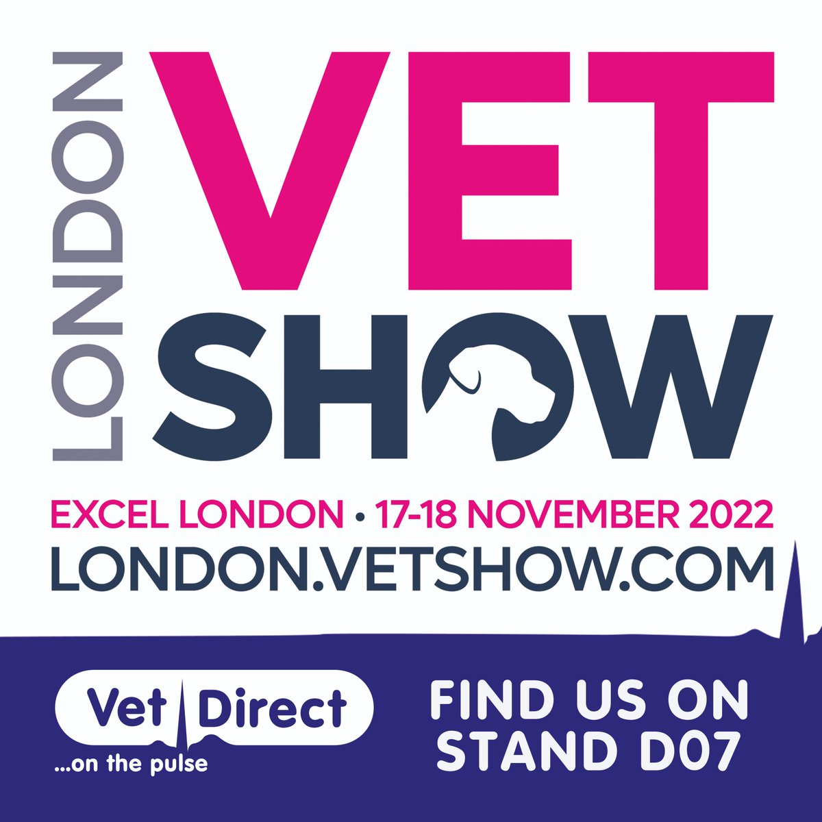 vetdirectuk's tweet photo. Not long now until The London Vet Show at ExCeL London.

Visit us at stand D07 this Thursday 17th and Friday 18th. 

We look forward to seeing you all there!

#LondonVetShow #LVS #LVS22 #LVS2022 https://t.co/YmArn4fN3Y