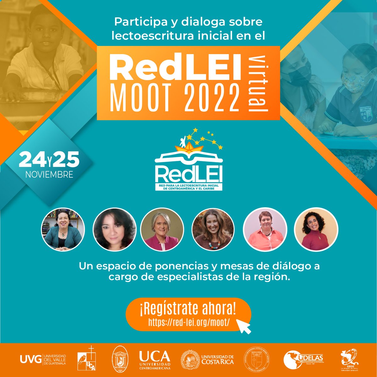 Presentamos el ¡𝗥𝗲𝗱𝗟𝗘𝗜 𝗠𝗼𝗼𝘁 𝟮𝟬𝟮𝟮! el evento virtual de nuestro socio Red para la Lectoescritura Inicial de Centroamérica y el Caribe que reune a especialistas de la región para dialogar sobre LectoEscritura Inicial 🤓🤓

Registrate aquí: red-lei.org/moot/