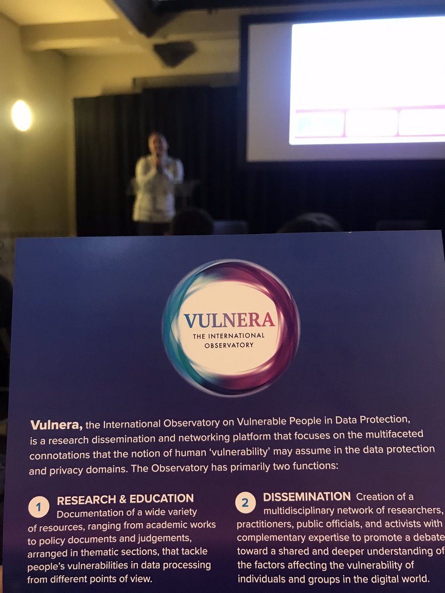 Launching of the “Vulnera” (International Observatory on Vulnerable People in Data Protection) with <a href="/gabrielazanfir/">Dr. Gabriela Zanfir-Fortuna</a> <a href="/JcMalgieri/">Gianclaudio Malgieri</a> <a href="/kate_deme/">Katerina Demetzou</a> <a href="/Aless_Calvi/">Alessandra Calvi</a> and <a href="/barbararlaz/">Barbara Lazarotto</a>. “The boundaries of what is being vulnerable changed”, claims <a href="/W_Wiewiorowski/">Wojtek Wiewiorowski</a> (<a href="/EU_EDPS/">EDPS</a>).