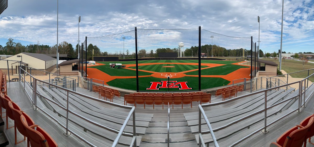Another turf update from baseball! The logo is down behind home plate and 😍 #PooleParty