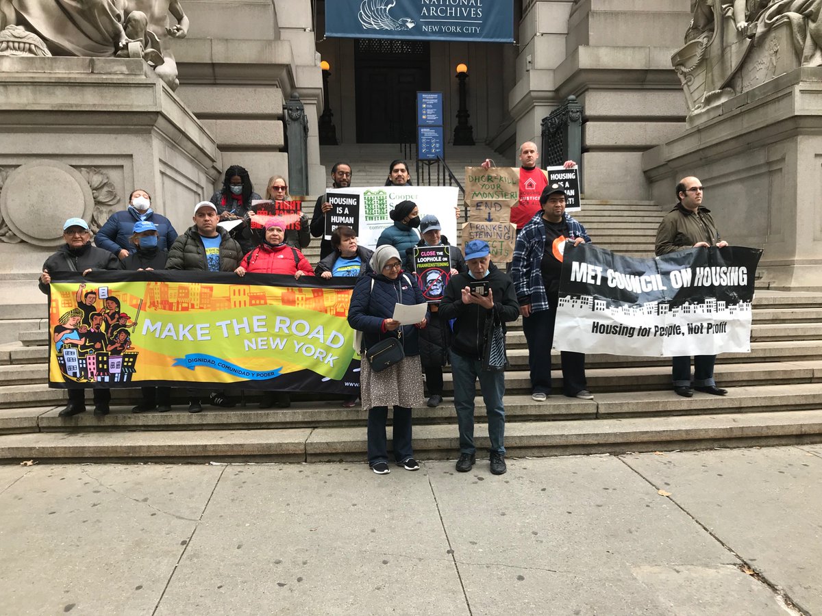 NyWarehousing's tweet photo. We’re out in force supporting tenant rights! There is an affordability crisis and homelessness is at record levels. @nyshcr must defend tenants &amp; close loopholes that erode affordable housing. https://t.co/DnsPhOrH1b