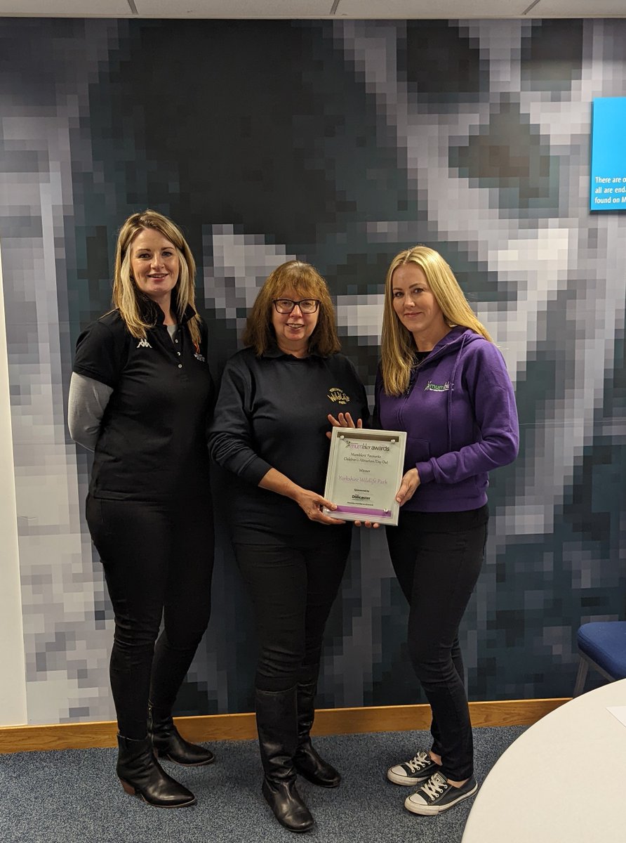 Thank you to <a href="/DoncasterMum/">Doncaster Mumbler</a> for presenting <a href="/YorkshireWP/">Yorkshire Wildlife Park 🦁</a> with their winner's trophy today at our VEG meeting.

We sponsored the category ‘Mumblers’ Favourite Children’s Attraction/Day Out’

Once again, congratulations to <a href="/YorkshireWP/">Yorkshire Wildlife Park 🦁</a> 🏆💙🦁 

#doncastermumblerawards2022