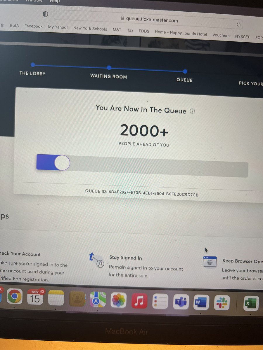 EsqRachel's tweet photo. Been sitting here for 2, yes TWO!, actual hours trying to get these for my goddaughter. @Ticketmaster @taylorswift13  this is craziness. The Ticketmaster monolith must be toppled and soon. And somehow @StubHub is already posting them for resale. 😡 https://t.co/lNHyPjthMp