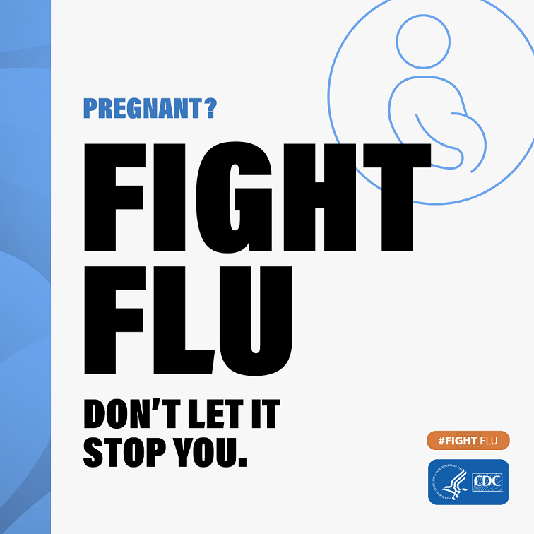 Worry less about flu during pregnancy by getting a flu shot. It can reduce a pregnant person’s risk of hospitalization with flu by about 40%, while also protecting their baby from flu for several months after birth. Learn more: cdc.gov/flu/highrisk/p….